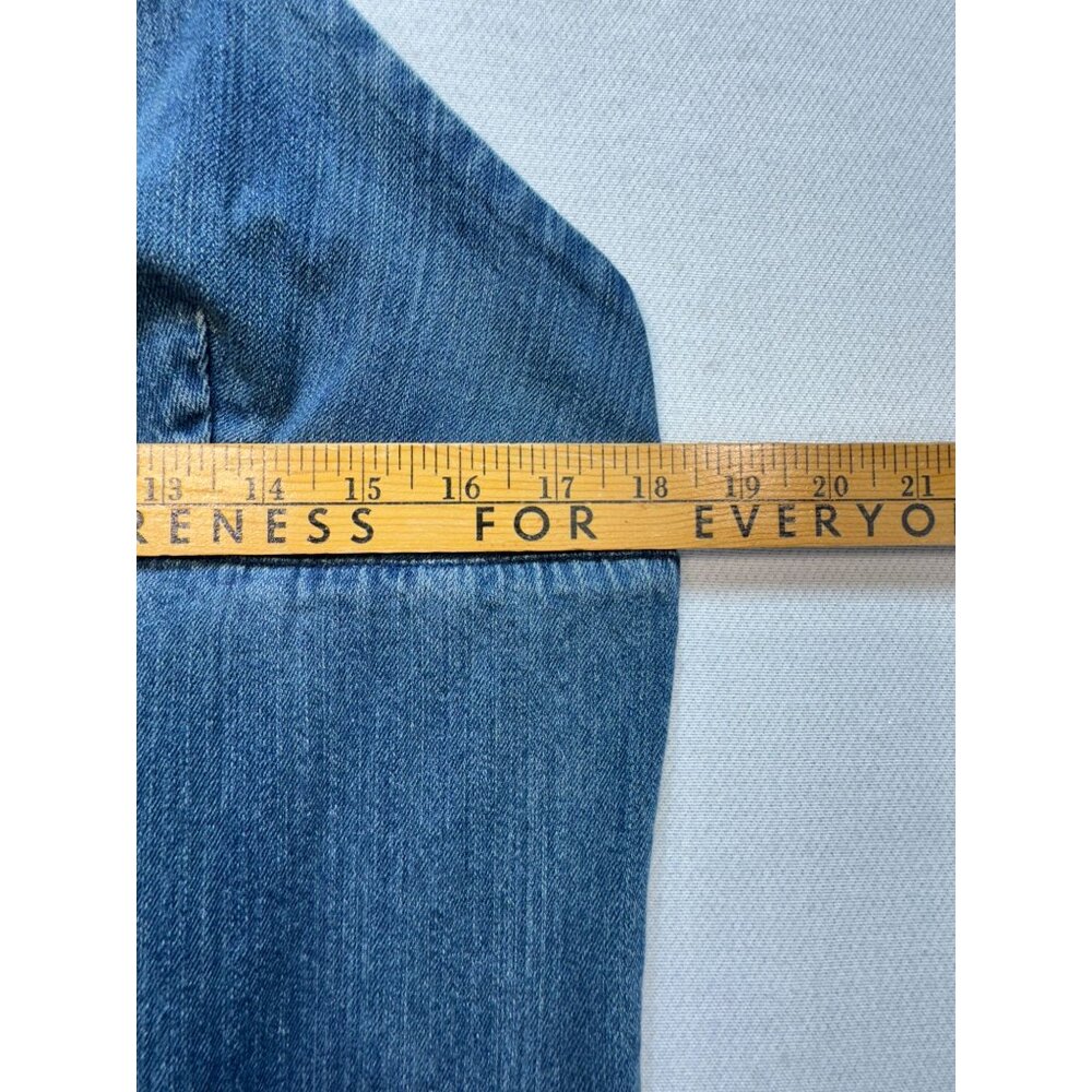 Vintage Route 66 Womens Blue Y2K Denim Halter Dress Size 14 Casual Open Back - Picture 8 of 8